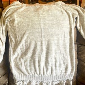 Knox Rose sweater. Worn once. Very warm cute lace detail on bottom